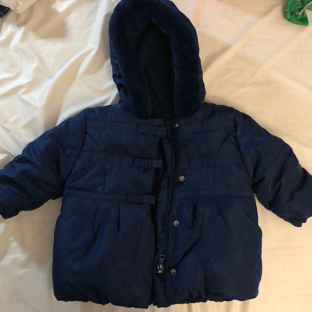 New Girls Tahari Blue puffer coat. Worn once